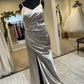 #11 Taupe Satin Bridesmaids Dresses Custom-Made at J'Taime Bridal Swansea