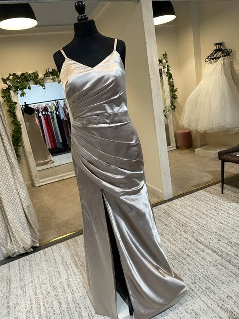 #11 Dark Green Satin Bridesmaids Dresses Custom-Made at J'Taime Bridal Swansea