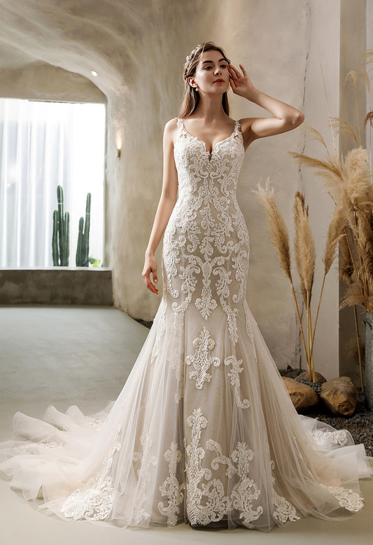 Alayah 2530: Sophisticated Fit and Flare Wedding Dress