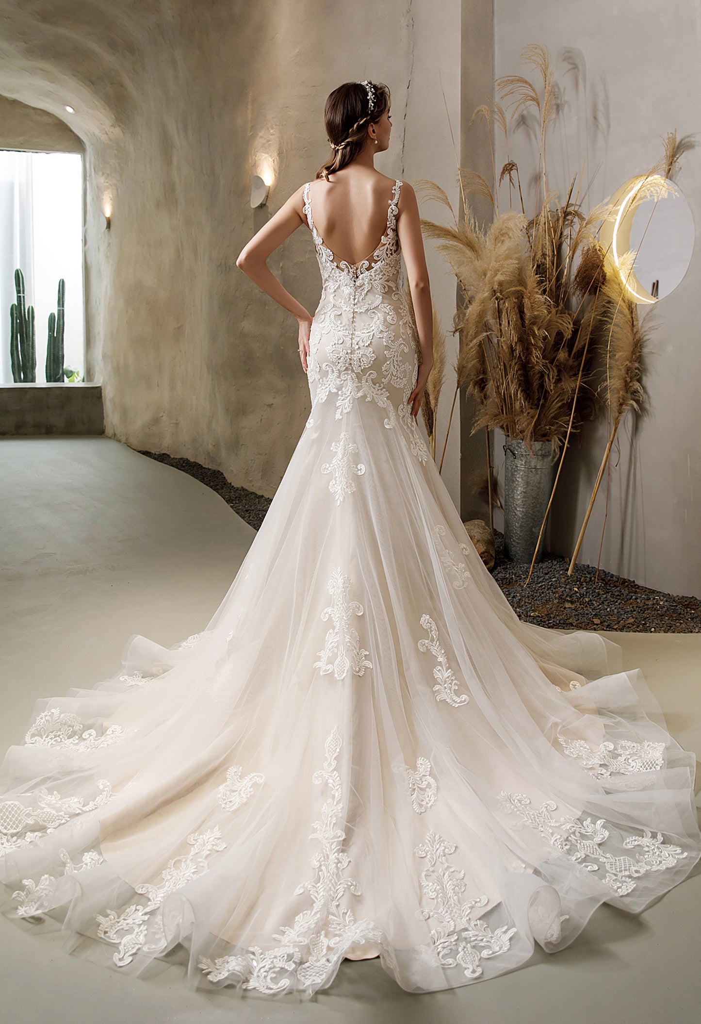 Alayah 2530: Sophisticated Fit and Flare Wedding Dress