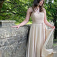 #2 R Bridesmaid Dress | V Front and Back with Bow Chiffon